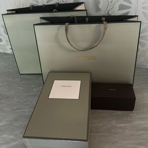 Tom Ford Shoe boxes and bags.